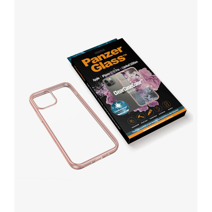 PanzerGlass - Puzdro ClearCase AB pre iPhone 12/12 Pro, rose gold