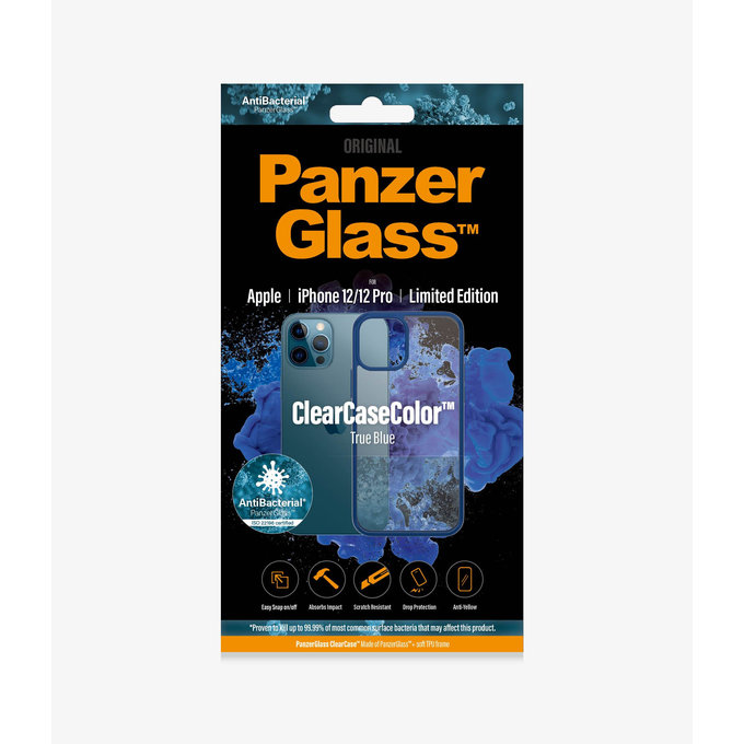 PanzerGlass - Puzdro ClearCase AB pre iPhone 12 a 12 Pro, blue
