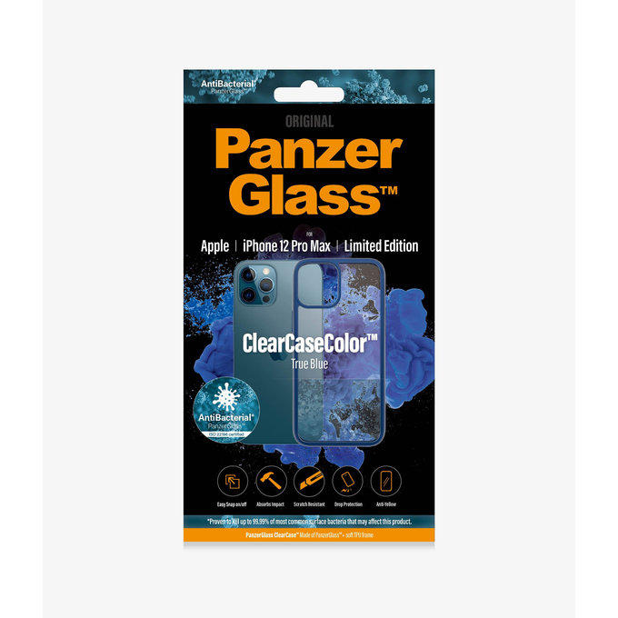 PanzerGlass - Puzdro ClearCase AB pre iPhone 12 Pro Max, blue