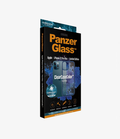 PanzerGlass - Puzdro ClearCase AB pre iPhone 12 Pro Max, blue