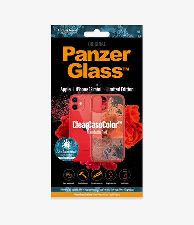 PanzerGlass - Puzdro ClearCase AB pre iPhone 12 mini, red