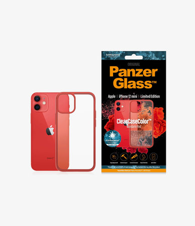 PanzerGlass - Puzdro ClearCase AB pre iPhone 12 mini, red