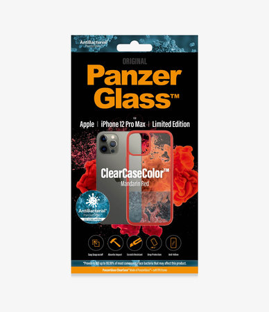 PanzerGlass - Puzdro ClearCase AB pre iPhone 12 Pro Max, red