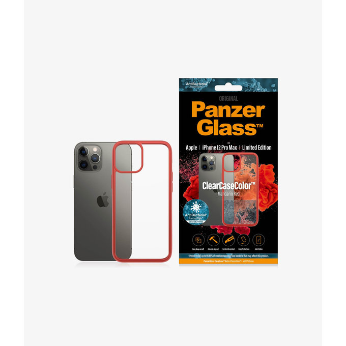 PanzerGlass - Puzdro ClearCase AB pre iPhone 12 Pro Max, red