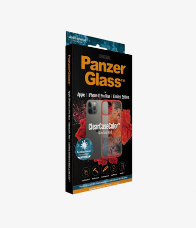 PanzerGlass - Puzdro ClearCase AB pre iPhone 12 Pro Max, red