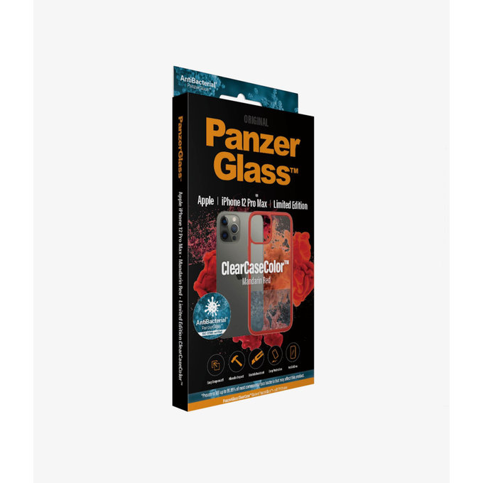 PanzerGlass - Puzdro ClearCase AB pre iPhone 12 Pro Max, red