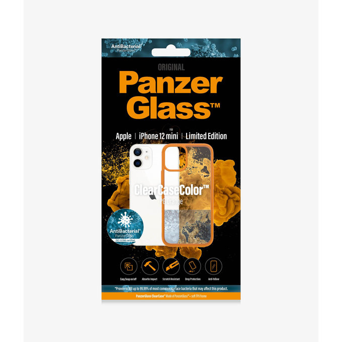 PanzerGlass - Puzdro ClearCase AB pre iPhone 12 mini, orange