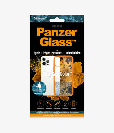 PanzerGlass - Puzdro ClearCase AB pre iPhone 12 Pro Max, orange