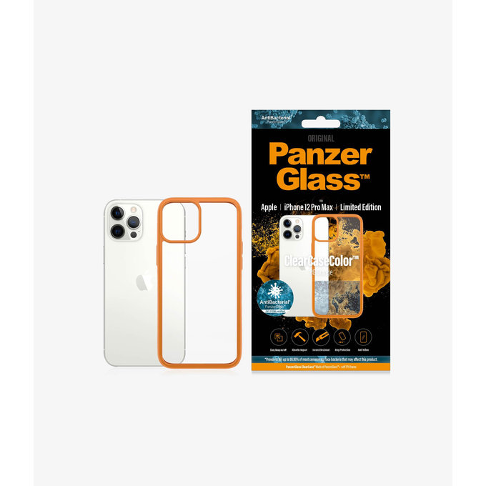PanzerGlass - Puzdro ClearCase AB pre iPhone 12 Pro Max, orange