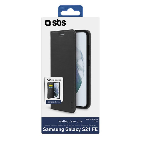 SBS - Puzdro Book Wallet Lite pre Samsung Galaxy S21 FE, čierna