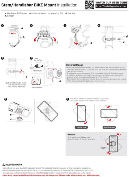 Spigen - Držiak na Bicykel, Kolobežku Gearlock MS100, čierna