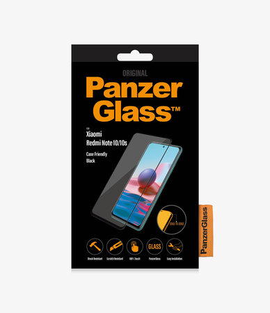 PanzerGlass - Tvrdené Sklo Case Friendly pre Xiaomi Redmi Note 10, 10S, čierna