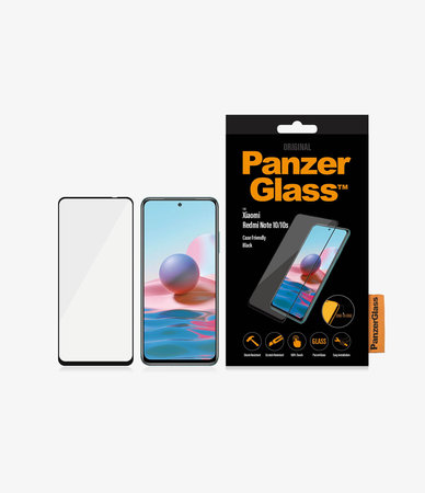 PanzerGlass - Tvrdené Sklo Case Friendly pre Xiaomi Redmi Note 10, 10S, čierna