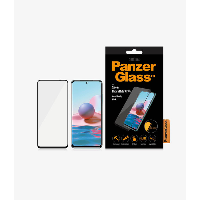 PanzerGlass - Tvrdené Sklo Case Friendly pre Xiaomi Redmi Note 10, 10S, čierna