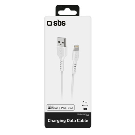 SBS - Lightning / USB Kábel (1m), biela