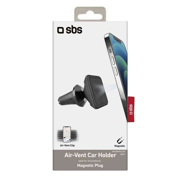 SBS - Držiak do Auta do Ventilácie, Magnetický, štvorcový, black