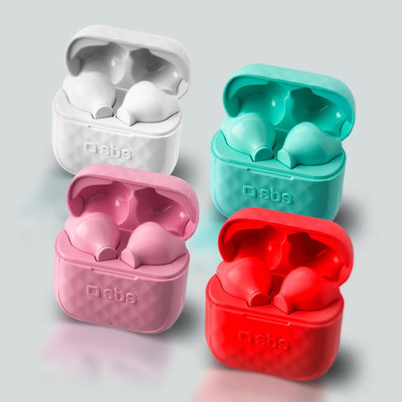 SBS - Bezdrôtové Slúchadlá TWS Air Free s Nabíjacím Puzdrom 250 mAh, red