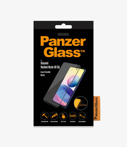 PanzerGlass - Tvrdené Sklo Case Friendly pre Xiaomi Redmi Note 10 5G, čierna