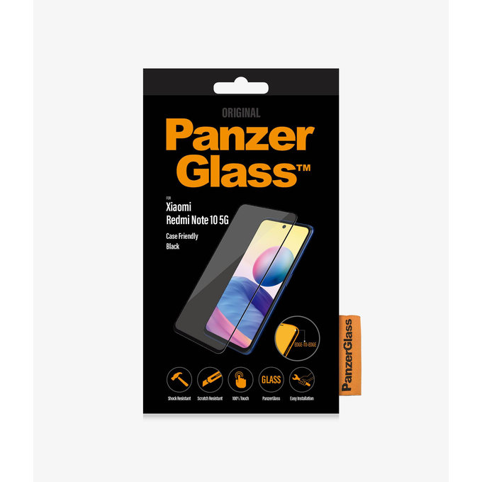 PanzerGlass - Tvrdené Sklo Case Friendly pre Xiaomi Redmi Note 10 5G, čierna