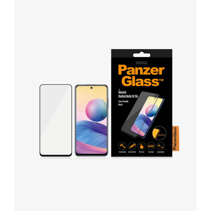 PanzerGlass - Tvrdené Sklo Case Friendly pre Xiaomi Redmi Note 10 5G, čierna