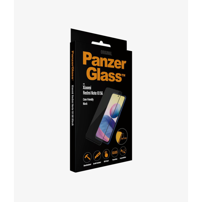 PanzerGlass - Tvrdené Sklo Case Friendly pre Xiaomi Redmi Note 10 5G, čierna