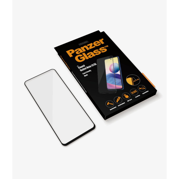PanzerGlass - Tvrdené Sklo Case Friendly pre Xiaomi Redmi Note 10 5G, čierna