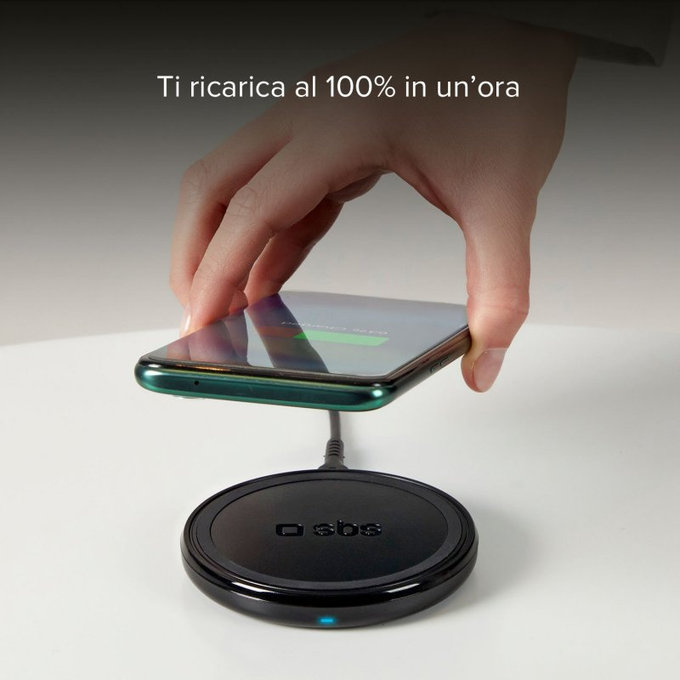 SBS - Bezdrôtová Nabíjačka s Qi, čierna