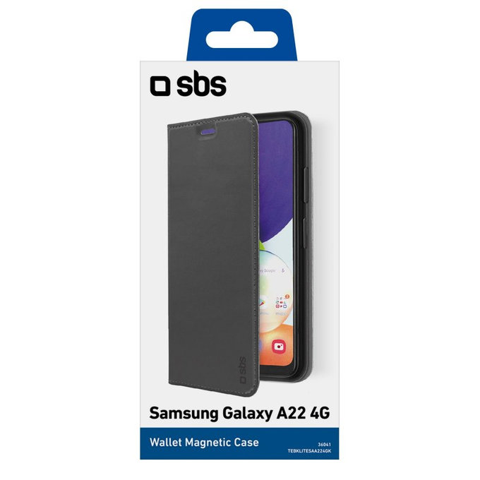 SBS - Puzdro Book Wallet Lite pre Samsung Galaxy A22, čierna