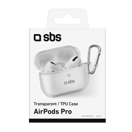 SBS - Silicon Puzdro pre Apple AirPods Pro, transparentná