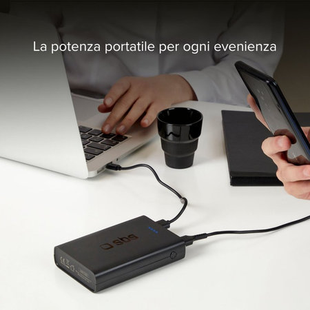 SBS - PowerBank 20 000 mAh, 2x USB, 2,1A, čierna