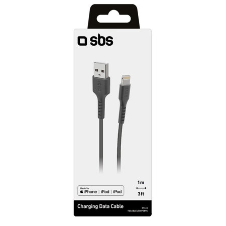 SBS - Lightning / USB Kábel (1m), čierna