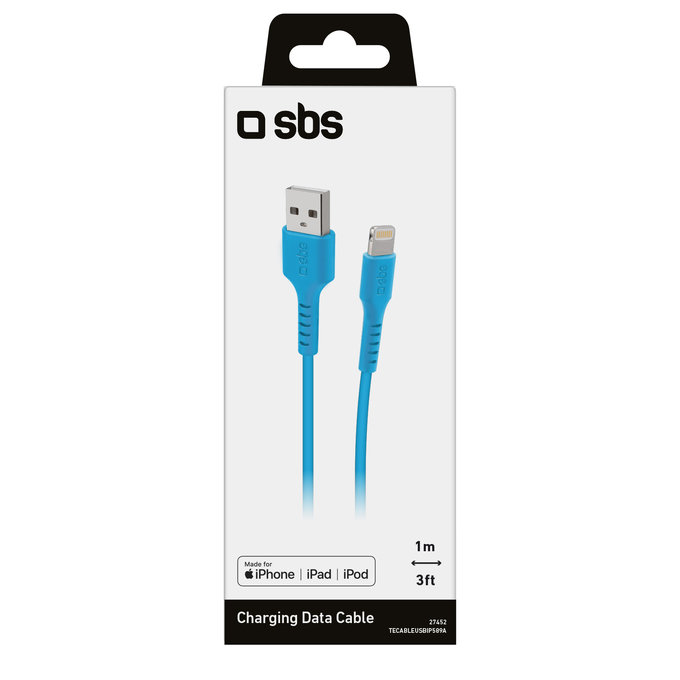 SBS - Lightning / USB Kábel (1m), modrá