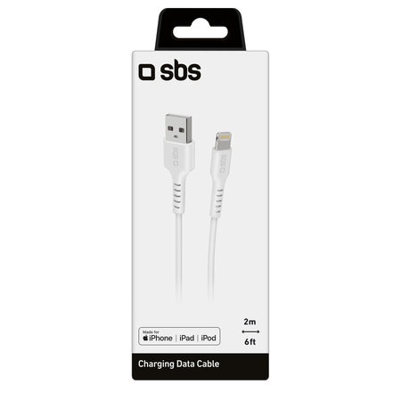 SBS - Lightning / USB Kábel (2m), biela