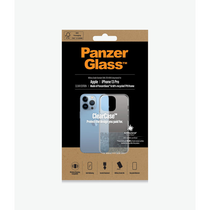 PanzerGlass - Puzdro ClearCase AB pre iPhone 13 Pro, transparentná