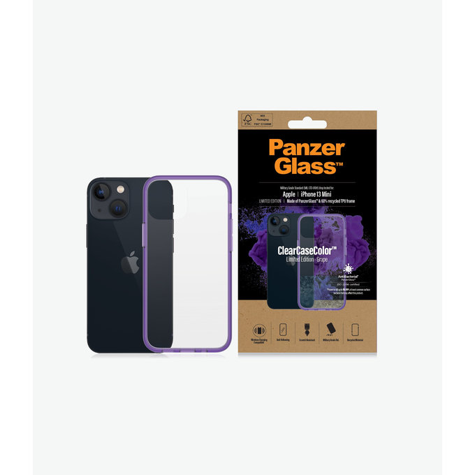 PanzerGlass - Puzdro ClearCaseColor AB pre iPhone 13 mini, grape