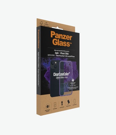 PanzerGlass - Puzdro ClearCaseColor AB pre iPhone 13 mini, grape