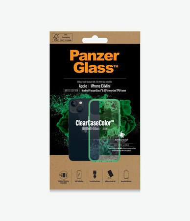 PanzerGlass - Puzdro ClearCaseColor AB pre iPhone 13 mini, lime