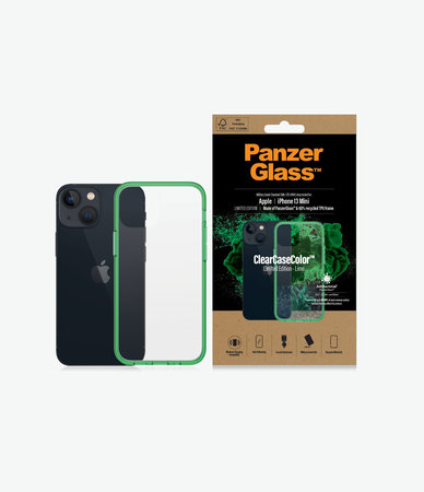 PanzerGlass - Puzdro ClearCaseColor AB pre iPhone 13 mini, lime