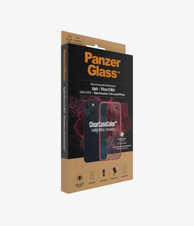 PanzerGlass - Puzdro ClearCaseColor AB pre iPhone 13 mini, strawberry