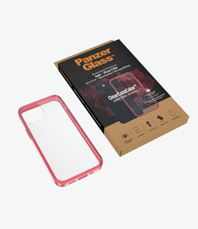 PanzerGlass - Puzdro ClearCaseColor AB pre iPhone 13 mini, strawberry