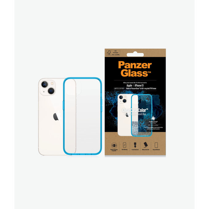 PanzerGlass - Puzdro ClearCaseColor AB pre iPhone 13, bondi blue