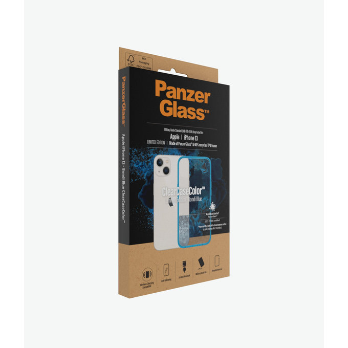 PanzerGlass - Puzdro ClearCaseColor AB pre iPhone 13, bondi blue
