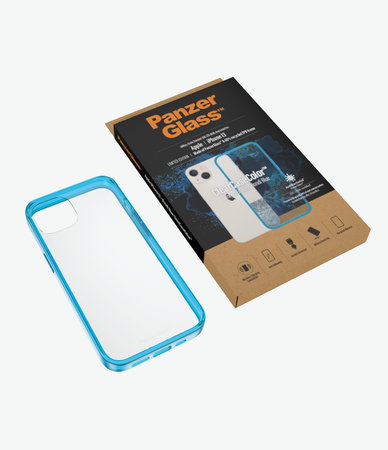 PanzerGlass - Puzdro ClearCaseColor AB pre iPhone 13, bondi blue