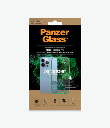 PanzerGlass - Puzdro ClearCaseColor AB pre iPhone 13 Pro, lime