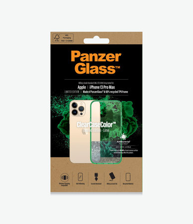 PanzerGlass - Puzdro ClearCaseColor AB pre iPhone 13 Pro Max, lime