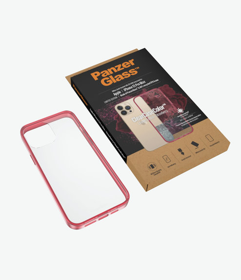 PanzerGlass - Puzdro ClearCaseColor AB pre iPhone 13 Pro Max, strawberry