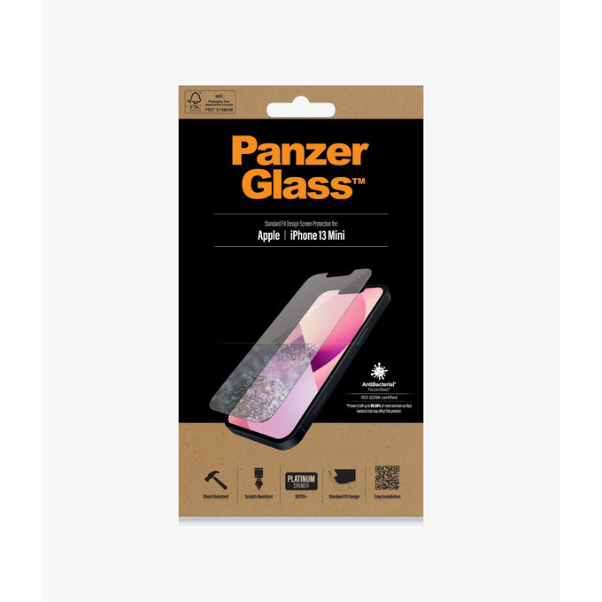 PanzerGlass - Tvrdené Sklo Standard Fit AB pre iPhone 13 mini, transparentná