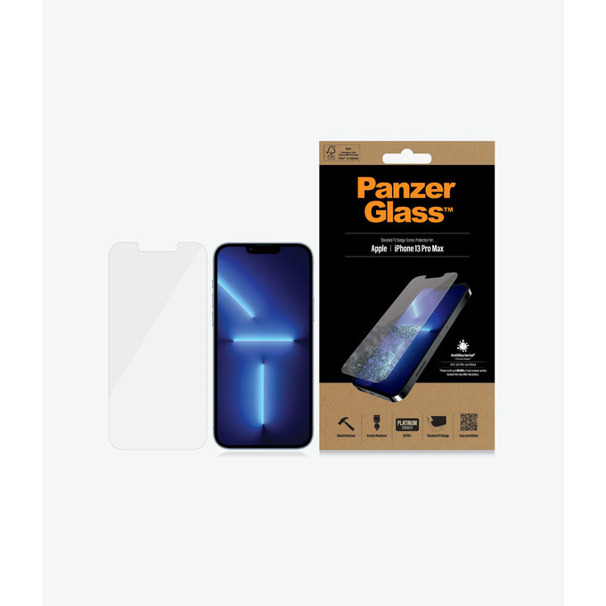 PanzerGlass - Tvrdené Sklo Standard Fit AB pre iPhone 13 Pro Max a 14 Plus, transparentná