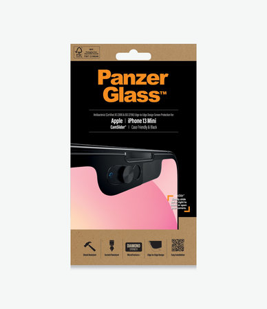 PanzerGlass - Tvrdené Sklo Case Friendly CamSlider AB pre iPhone 13 mini, čierna