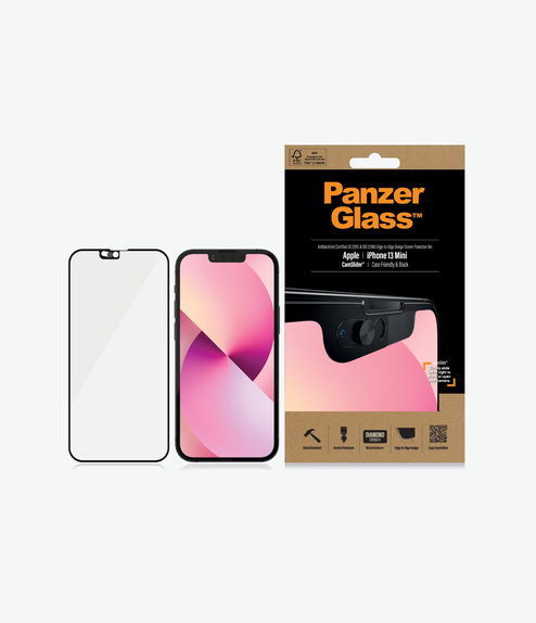 PanzerGlass - Tvrdené Sklo Case Friendly CamSlider AB pre iPhone 13 mini, čierna